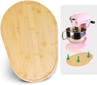 Adwrparts Bamboo Moving Tray applicate for Kitchen-Aid Bowl Lift 5-8Qt Stand Mixer, Kitchen Countertop Sliding Moving mat For Kitchen-Aid Stand Mixer