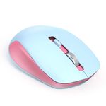 seenda Wireless Mouse, 2.4G Wireless Computer Mouse with Nano Receiver 3 Adjustable DPI Levels, Portable Mobile Optical Mice for Laptop, PC, Chromebook, Computer, Notebook, Pink & Blue