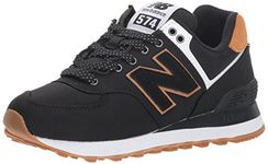 New Balance Women's 574 V2 Backpack Sneaker, Black/Orange, 8.5 Wide