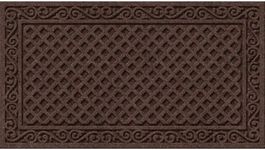 Apache Mills Textures Iron Lattice Entrance Mat, 18" x 30", Walnut