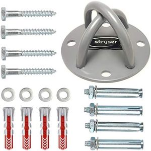Stryser Maxbolt Support Fixation pour Plafond et Mur en X pour Sangles de Suspension Corde Crossfit Musculation Anneaux de Gymnastique Hamac de Yoga en Nylon Equipement de Boxe Comprend Le Jeu de vis