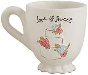 Mud Pie Love Wedding 16 oz MUGS, White