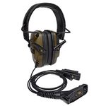 UAYESOK Electronic Ear Defenders Walkie Talkie Headset Active Noise Reduction Hearing Protection Earmuffs for Shooting with PTT Mic for Motorola DP3400 DP4400 DP4600 DP4800 DP4801 MTP6650 Radio