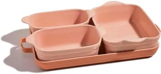 Our Place Bakeware Set | 5-Piece Nonstick, Toxin-Free, Ceramic, Stoneware Set with Oven Pan, Bakers, & Oven Mat | Space-Saving Nesting Design | Oven-Safe | Bake, Roast, Griddle and more | Spice