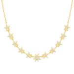 GIVA 925 Silver Golden Radiating Star Necklace| Pendant to Gift Women & Girls | With Certificate of Authenticity and 925 Stamp | 6 Months Warranty*