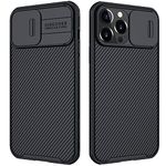 Mangix for iPhone 13 Pro Max Case with Camera Cover,Slim Fit Thin Polycarbonate Protective Shockproof Cover with Slide Camera Cover, Upgraded Case for Apple iPhone 13 Pro Max (Black)