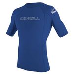 O'Neill Wetsuits Men's Basic Skins Short Sleeve Rash Guard, - Pacific, M