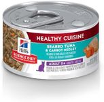 Hill's Science Diet Healthy Cuisine, Senior Adult 11+, Great Taste, Wet Cat Food, Seared Tuna & Carrot Stew, 2.8 oz Can, Case of 24