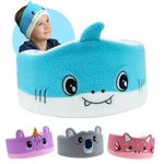 Bandou - Original Toddler & Kids Headphones - Bluetooth Wireless & Wired Headband - Comfortable Fit - Safe Volume Limited - Adjustable for Travel, Learning, and Sleep (Finny The Shark)