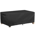 STEECA Patio Coffee Table Cover, Waterproof Rectangular Small Side Table Cover for Outdoor Furniture 36L x 22W x 18H inch, Black