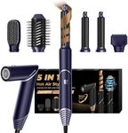 5 in 1 Hair Styler Air Styler Airbrush 5 in 1 with Hot Air Brush Blow Dryer Brush Hair Dryer Air Curler for Drying, Rotating, Straightening and Volumizing