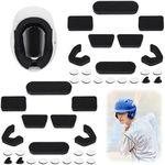 Gulfmew 2 Pack Universal Helmet Padding Fit Kit Compatible with Easton Batting and Catchers Helmets, 0.79 inch Thickened Replacement Pads for Baseball/Softball Players, Youth Soft Foam Padding (Black)