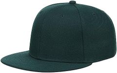 Lids Blank Full Court w/Colored Under Visor Fitted Cap Dark Green 7 3/8