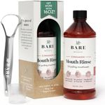 Bare Botanics Oil Pulling for Teeth & Gums (Cinnamon) 16 oz - All Natural Mouth Rinse for Whitening & Fresher Breath - Daily Oral Health Alcohol & Flouride Free - Made in USA Vegan Cruelty Free