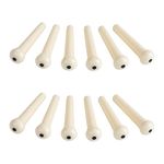 MUSTANG 12pcs Ivory Acoustic Guitar ABS Plastic Bridge Pins