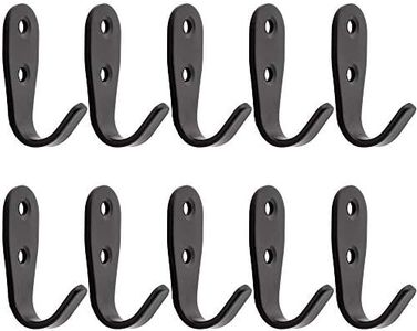 Ulifestar Heavy Duty Wall Hooks,Stainless Steel Screw On Hooks for Hanging Coats Plants Towels Keys Hats,Waterproof Single Shower Hanger Hooks for Garage Kitchen Bathroom Storage Organization 10 PCS