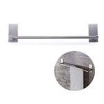 Adhesive Towel Bar - 304 Stainless Steel Sticky Towel Holder Kitchen Storage Organizer Bar - 17.32" Shelf Utensil Stick on Hanger Rustproof Wall Mount Towel Rack Towel Rail