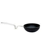 The Indus Valley Pre-Seasoned Iron Tadka Pan with Steel Handle | Small 13.2cm/5.2 inch, 0.3kg | Gas Compatible | 100% Pure & Toxin-Free, No Chemical Coating