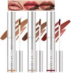 Dulele 3PCS Peel Off Lip Liner Stain, Matte Peel Off Lip Stain, Long Wear Lip Stain Peel Off Lip Liner Set, Waterproof Lip Liner Tattoo Lip Tint Stain