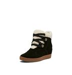 SOREL Women's Out N About Cozy Wedge Boots - Black, White - Size 6.5