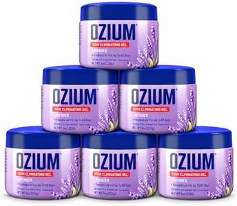 Ozium Odor Eliminating Gel, 8 oz, Lavender Scent, 6 Pack - Odor Control | Lavender Scent | Air Freshener Alternative | Adjustable Lid | For Living Rooms, Kitchens, Garages