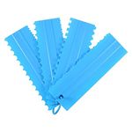 INKULTURE Plastic Tall Cake Scraper Cutter Tool for Icing and Decoration | Size 8.6 inch X 2.6 inch | 04 Pcs (Blue)