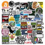 Goelite Coding Programming Laptop Stickers, Scratch-Proof and Waterproof Developer Sticker, for Phone Cover, Programmer (Pack of 60)