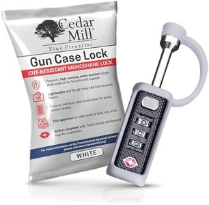 Cedar Mill TSA Approved Gun Case Lock – Durable, Cut-Resistant Security TSA Locks for Gun Case, Pistol Case, Revolver Gun Case or Firearms – Child-Safe Trigger Locks for Rifles and Shotguns