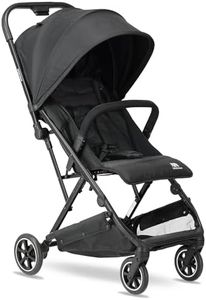 Deryan Easy Travel Buggy - Pour enfants de la naissance jusqu'à 22 kg - Avec fonction couchage - Ultra légère 7,5 kg - Pliable d'une seule main - UPF 50+, panier jusqu'à 3 kg (noir)