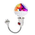 MMBGJKG Colorful Rotating Magic Ball Light，E27 Disco Light Bulb Rotating RGB Color Changing Light Lamp， LED Premium Party Lights Disco Magic Light Bulb with Sockets.