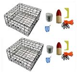 KUFA 2-Pack Vinyl Coated Crab Trap with Crabbing Accessory Kit–(S60+CAM1) X2