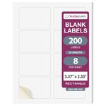 Laser/Ink Jet White Labels (3-3/8" x 2-1/3" - 8 per Page | 200 Labels)