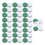 EUPSIIU 25 Packs Contact Lens Cases,Contact Lens Cases Portable Contact Lens Container Contact Lens Soaking Storage Case with L and R Caps,Green Contact Lenses Cases for Home Travel Outdoor (25 PCS)