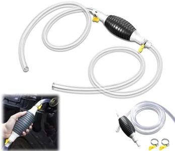 Multifunctional Liquid Siphon, 2024 Upgrate Siphon Pump for Gasoline, Siphon Pump for Gasoline Motor Oil Fuel Gasoline Diesel Liquid Water Fish Tank with 3.2/6.5/9.8ft Siphon Hose