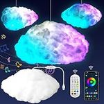 LUYOEXT Cloud Led DIY Lights for Bedroom,Multicolor Creative Night Lighting Kit Music Sync with APP Control, RGB with IC Remote Coolest Ceiling Decoration for Room Home Party(Cloud)