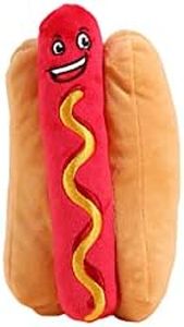 QWINEE Squeaky Dog Toys Food Design Puppy Chew Toys Dog Plush Toys for Small Medium Dog Bulk Dog Squeaky Toys Multicolor One Size