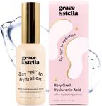 grace & stella Award Winning Hyaluronic Acid Serum (30 ml/1 fl oz) Hyaluronic Acid Serum for Face - Acido Hialuronico Face Serum for Women - Hydrating Serum Remove Fine Lines, Wrinkles - Anti Aging