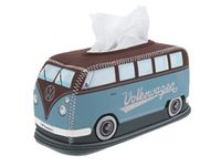 BRISA VW Collection - Volkswagen Neoprene Cosmetic Napkin Dispenser Paper Tissue Box for Bathroom in T1 Bus Campervan Design (Petrol/Brown)