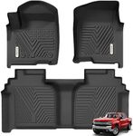 YITAMOTOR Floor Mats Fit for 2019-2025 Chevrolet Silverado 1500/GMC Sierra 1500 & 2020-2025 Chevy Silverado/GMC Sierra 2500HD/3500HD Crew Cab with Rear Underseat Storage Box, Front Bucket Seat