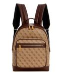 GUESS Men's Keith Designer, Backpack, Laptop, Latte Brown, Large