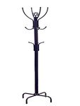 Frenchi Furniture Black Metal Coat Rack, 12 Hooks