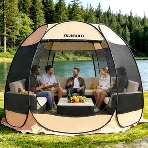 Pop up Screen House Tent - Gazebo Canopy with Mosquito for 6-8 Persons