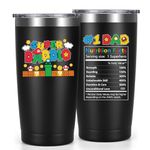 Livole Daddy Fathers Day Presents Gifts, Dad Gifts from Daughter, Son, Funny Birthday Gifts for Dad, Daddy, Husband, Men, Super Daddio Dad Mug, 20oz Stainless Steel Travel Mug, 600ml Insulated Tumbler