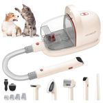 GROMCLIP Pet Grooming Kit with 1.8L Vacuum for Dog Hair Removal, Powerful Suction for Shedding Pets, Quiet Operation, 6 Tools & 4 Combs Included