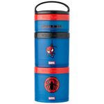 Whiskware Marvel Snack Containers for Toddlers and Kids, 3 Stackable Snack Cups for School and Travel, Spider-Man Character