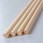 Oswaal wood crafts Wooden Dowel Rods, Set of 10 Wood Dowels Solid Hardwood Sticks for Crafting, Macrame, DIY & More Sanded Smooth Kiln Dried, Natural Wood Unfinished (14 inch)