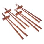 Novica Smooth Meal Teak Wood Chopsticks Set (Set of 4)