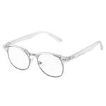 Cyxus Men Blue Light Blocking Glasses Computer gaming Glasses Classic Half Frame Glasses Black Clear Lens 8056