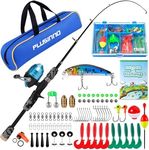 PLUSINNO Kids Fishing Pole with Spi