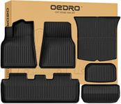 OEDRO Floor Mats for Tesla Model Y 2024 2023-2020 Custom Fit All Weather Durable TPE Automotive Interior Cargo Liners Trunk Mats Accessories for Model Y 5-Seat (NOT fit 7-Seat) 6 Pcs Mats Set